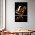 thumbnail image 2 of Elephant Stock Whiskey Glass Reflection Wall Art - Vertical Multi Panel Canvas - Living Room Wall Decor - Food And Drink Multi Panel - Black And Orange Decor - 42" x 65", 2 of 4