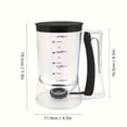 thumbnail image 3 of Pancake Batter Dispenser, Kitchen Must Have Tool for Perfect Pancakes, Cupcake, Waffle, Cake & Crepe, Batter Separator Maker with Measuring Label, Easy Pour Baking Supplies for Griddle (Purple), 3 of 7