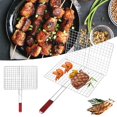 thumbnail image 2 of Meat Grilling Basket Barbecue Rack Grill Burger Fish Stand Cooking Roast Tool BBQ Net, 2 of 8