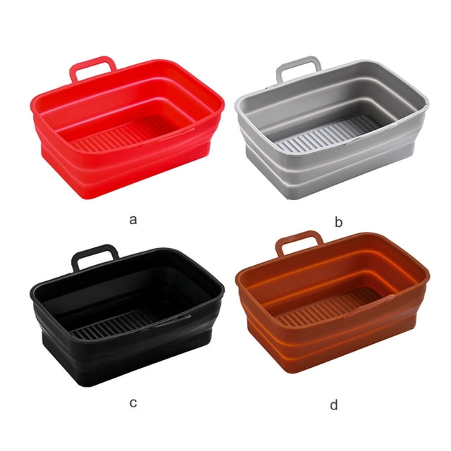 facefd Friteuse Plateau Plaque Cuisson Fournitures Chauffage-Résistance Surface Lisse Multicolore Lavable Cuisine Gadget Brun