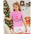 thumbnail image 2 of Girls Pajamas Short Sleeve Toddler Girls Summer Short Sets Sleepwear Clothes Sets Girls Pajamas Size 3-10, 2 of 7