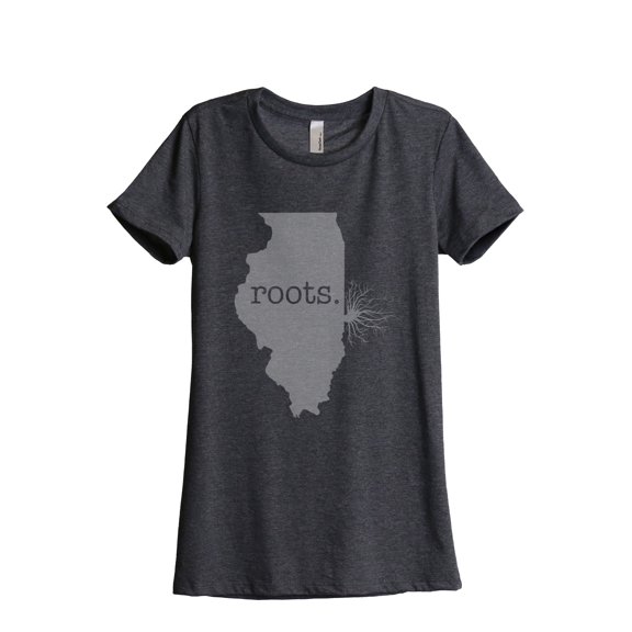 Thread Tank Designs - Home Roots State Illinois Women Relaxed T-Shirt Tee