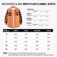 thumbnail image 5 of SPEEDRUN Mens Flannel Shirts Casual Long Sleeve Shirt Jacket for Men Button Down Flannel Plaid Shackets, 5 of 5