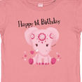 thumbnail image 4 of Inktastic Aditi 1st Birthday Elephant Pink Cute Boys or Girls Baby T-Shirt, 4 of 5