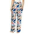 thumbnail image 3 of Uemuo Cute Sea Animals Pattern Women's Wide Leg Palazzo Lounge Pants with Pockets Light Weight Loose Comfy Casual Pajama Pants-Large, 3 of 9