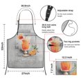 thumbnail image 6 of Orange Fruit Juice Cooking Kitchen Aprons with Pocket Chef Aprons Waterproof Bib Aprons for Couple Bride Mrs Mr Cooking Aprons for Kitchen Cool BBQ Grilling (Set Of 2), 6 of 7