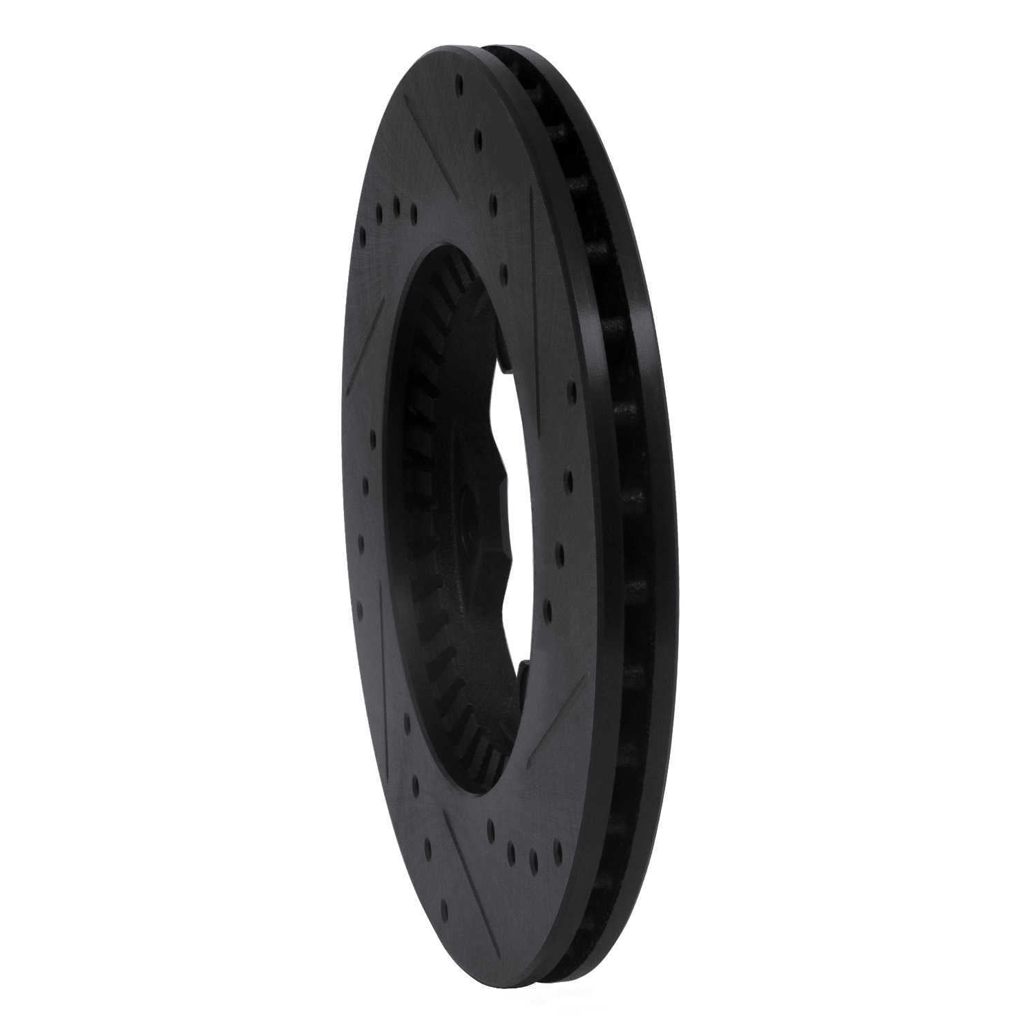 Dynamic Friction Company 633-67005L DFC Brake Rotor - Drilled And Slotted - Black