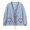 Blue, variant on QIPOPIQ Tie Front Tops for Women Gingham Babydoll Bow Top Puff Sleeve Coquette Tops Heart Long Sleeve Cute Spring Tops Clearance