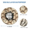thumbnail image 3 of Shower Caps,Cute Hedgehog Pattern Waterproof Shower Cap for Women 4 Pieces,Double Reusable Hair Cover for Shower PEVA Elastic Stretch Hem, 3 of 7