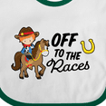 thumbnail image 4 of Inktastic Off to the Races with Cowboy on Horse Boys Baby Bib, 4 of 4