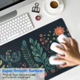 thumbnail image 4 of Floral Mouse Mat, Flower Black Base Gaming Mouse Pad, Rectangle Large Non-Slip Rubber Gaming Mouse Pad with Stitched Edges, Office Mouse Pad for Women Men Kids, 31.5x11.8in, 4 of 7