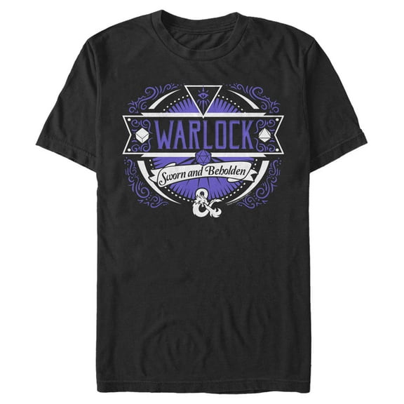 Men's Dungeons & Dragons Warlock Sworn and Beholden  Graphic Tee Black Medium