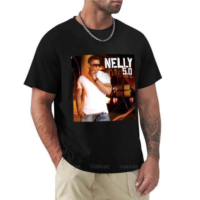 Camiseta de verano para hombre ropa para el sudor con cuello redondo 5 0