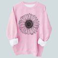 thumbnail image 1 of ICHUANYI Liquidación Mujer Moda Cuello Redondo Manga Larga Camiseta Impresión Suelta Sudadera Blusa Tops ICHUANYI WER2023082201248, 1 of 3
