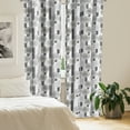 thumbnail image 2 of Ambesonne Flower Curtains, Greyscale Spring Bloom, Pair of 28"x84", Grey Pale Grey Black, 2 of 5