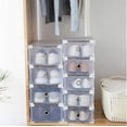 thumbnail image 4 of 10x Schuhbox Schuhaufbewahrung Stapelbox Schuhablage Mit Deckel Plástico transparente, 4 of 4