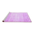 thumbnail image 2 of Ahgly Company Machine Washable Indoor Round Abstract Purple Contemporary Area Rugs, 5' Round, 2 of 4