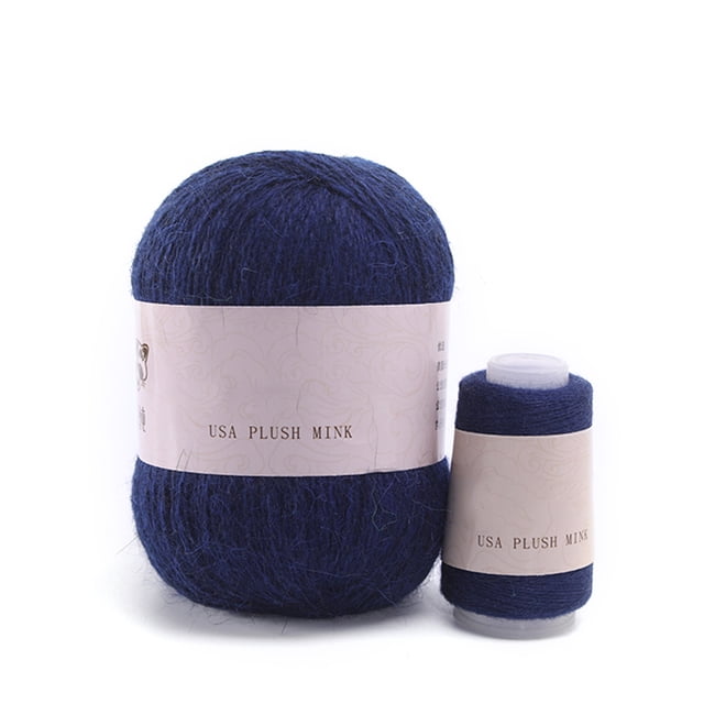Matsuzay Juego de ovillos de lana para tejer, 50g, 20g, calcetines, Kit de hilo de ganchillo, 2 hebras, línea tejida a mano, suministros para Artesanía Flor Azul Negro