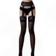 thumbnail image 3 of Women's High Waist Fishnet Tights with Sheer Jacquard Pattern and Lace Garter Belt for Fashionable Lingerie Styling, 3 of 5