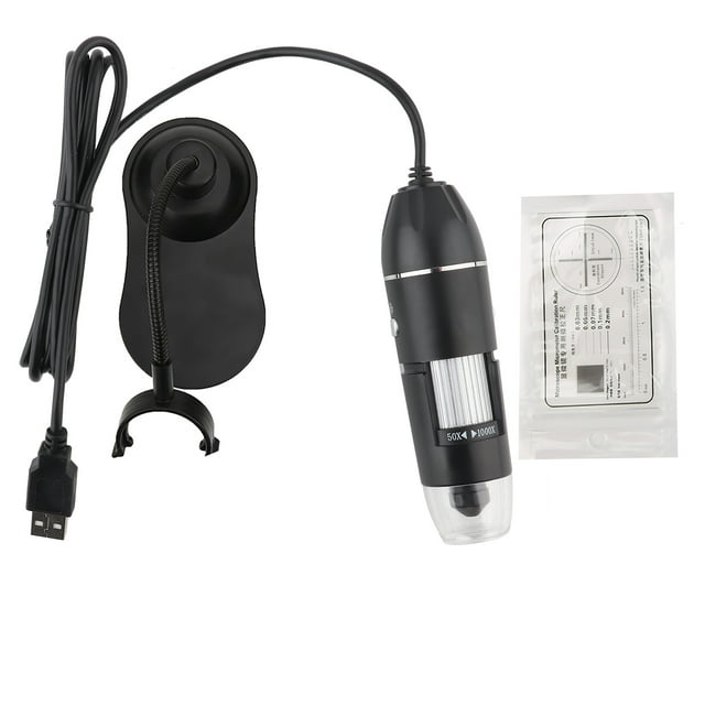 Microscopio electrónico digital USB LED 50X-1000X con soporte