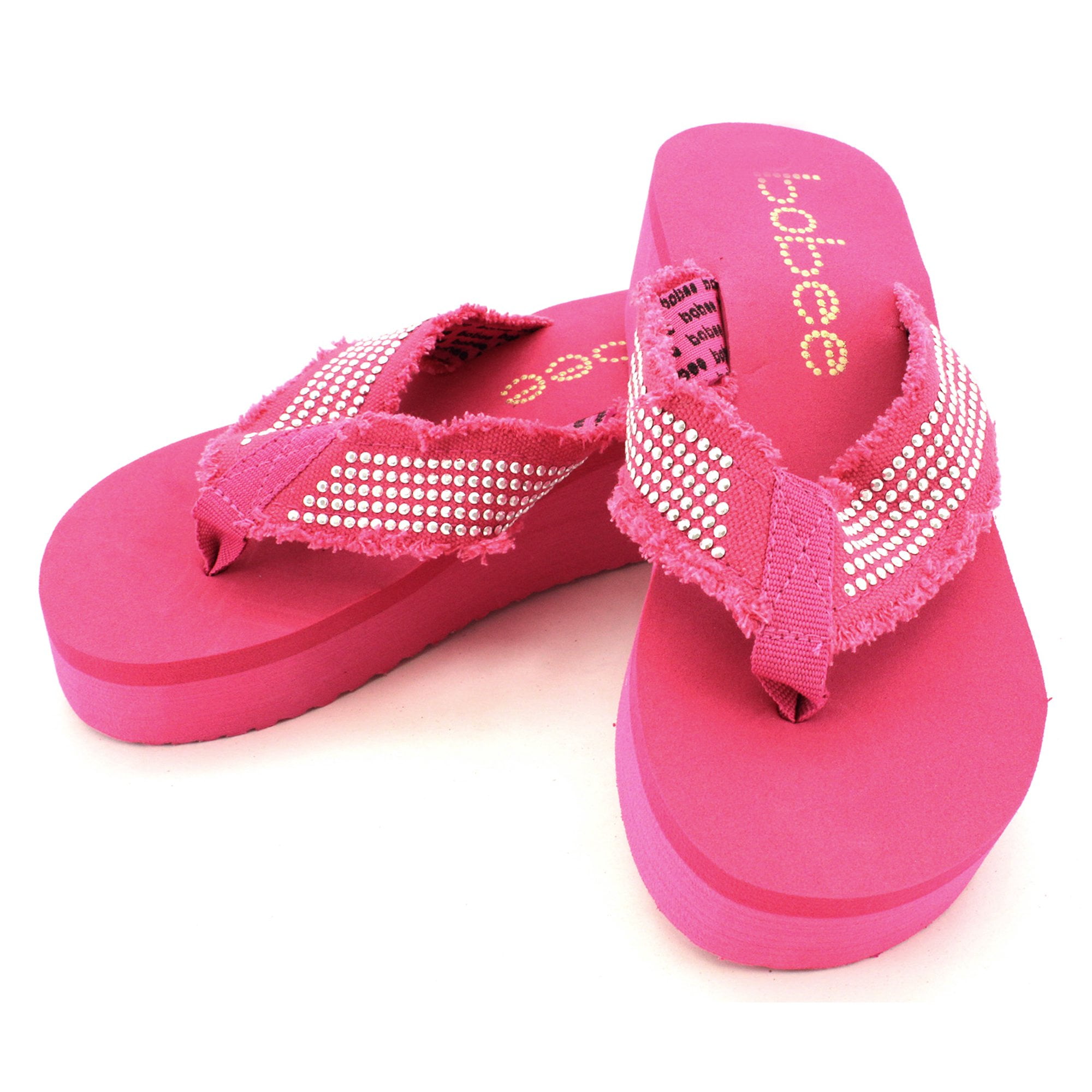 pink platform flip flops