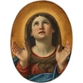thumbnail image 2 of Francesco Albani 19x24 Gold Ornate Framed and Double Matted Museum Art Print Titled - The Madonna at Prayer, 2 of 4