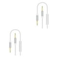 thumbnail image 4 of ZLight Cable For Car Computer Headphone Remote Control 3 .5MM Audio Cable For Speaker With Microphone silver 2Set, 4 of 6