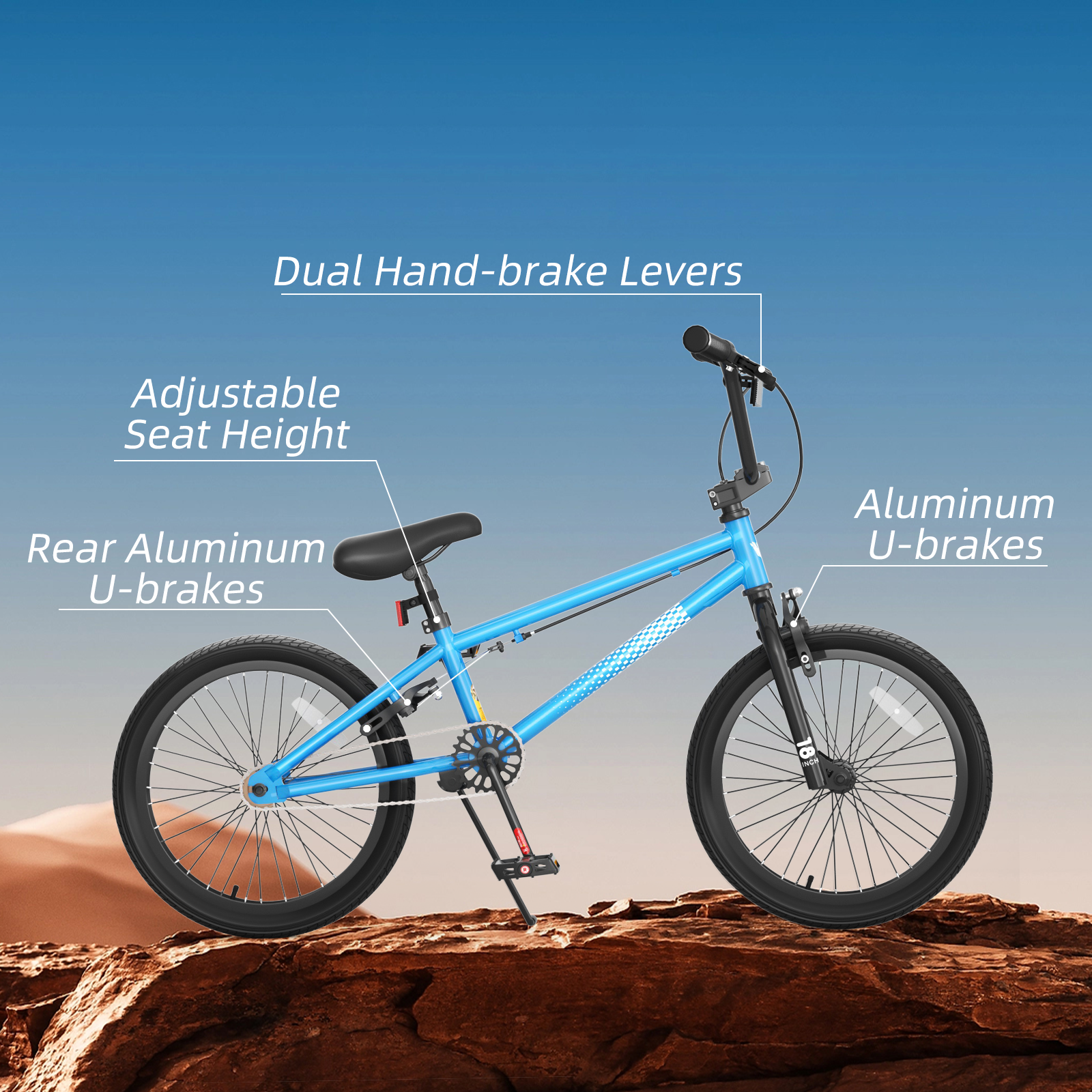 XJD 18 Inch BMX Bike For Boys 7-11 Years Freestyle photo 7