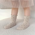 thumbnail image 5 of SILVERCELL Kids Girls Cotton Cute Socks Toddler Low Cut Crew Ankle Cute Lace Dots Print Socks 5 Pairs, 5 of 12