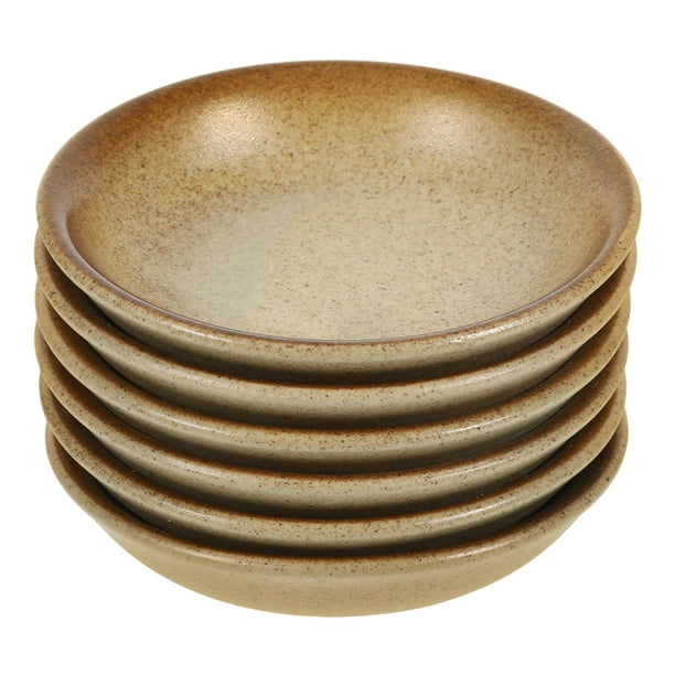 Platos de salsa de cerámica, cuencos pequeños para salsa, cuenco para salsa, cuencos para condimentos para condimentos de Sushi, 6 uds.