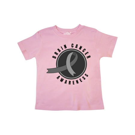 

Inktastic Brain Cancer Awareness with Grey Ribbon and Circle Gift Toddler Boy or Toddler Girl T-Shirt