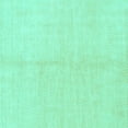thumbnail image 1 of Ahgly Company Indoor Square Solid Turquoise Blue Modern Area Rugs, 4' Square, 1 of 4