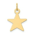 thumbnail image 3 of Primal Gold 14 Karat Yellow Gold Star Disc Charm with 18-inch Cable Rope Chain, 3 of 5