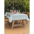 thumbnail image 2 of Teal Easter Outdoor Tablecloth - 54x80 Inch Rectangle Dining Table Cover, Spring Polka Dots Bunny Easter Eggs Wooden Waterproof Outdoor Table Cloth with Umbrella Hole & Zipper for Picnic/Patio/Party, 2 of 7