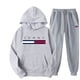 thumbnail image 3 of Conjunto deportivo de 2 piezas para hombre, sudadera con capucha y pantalón con cordón, ropa deportiva con capucha para hombre, ropa deportiva de otoño para hombre y mujer, 3 of 5