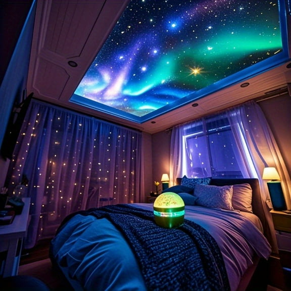 Galaxy Star Projector Night Light, Northern Lights LED Projection with RGB Remote Control, Mood Lighting for Bedroom, Wedding, Party, Home Decor