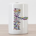 thumbnail image 3 of Letter H Ceramic Toothbrush Holder, Pattern Colorful Butterflies Lepidoptera Family Girls Exotic Nature Font, Decorative Versatile Countertop for Bathroom, 4.5" X 2.7", Multicolor, 3 of 4