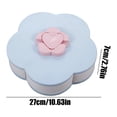 thumbnail image 2 of Creative Rotating Snack Tray with Divided Compartments, Portable Snack Box for Movie Nights and Travel, Lazy Food Organizer with Rotating Lid, for Party & Home Use, Easy to Clean Pink, 2 of 4