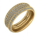 thumbnail image 2 of Natural 2.50Ct Round Cut Diamond 5Row Anniversary Wedding Eternity Band Ring Solid 14k Gold FG VS1, 2 of 3