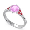 thumbnail image 2 of 2.15 Carat Unique Round Cut Pink Sapphire & Red Ruby Gemstone Bridal Ring for Ladies 18K White Gold Size 6.5 by Diamond-Capitals, 2 of 7