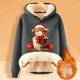thumbnail image 2 of WILLBEST Sudadera con Capucha "Have Yourself A Mooey Little Christmas", de Terciopelo Grueso, Cálida y Holgada Mediana, 2 of 3