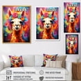 thumbnail image 4 of Designart "Pop Art Alpaca Wool Elegance I" Animals Framed Wall Art - Traditional Pink Alpaca Entryway Framed Wall Art, 4 of 6