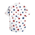 thumbnail image 4 of Hogleaql 4th Of July Hawaiian Shirts for Men 4th Of July American Flag Graphic Short Sleeve Patriotic Shirt Collared Button Down Trendy Hawaiian Workout Outfits Deep Red L, 4 of 6
