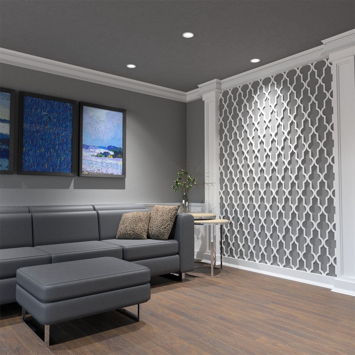 Large Casablanca Decorative Fretwork Wall Panels in Architectural Grade PVC