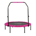 thumbnail image 1 of HolaHatha Foldable Mini Trampoline with Adjustable Handle, 40 Inch, Pink, 1 of 9