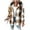 Khaki#, variant on Fmbrln Womens Plaid Hooded Jackets Button Down Long Sleeve Fleece Checkered Coat Fall Winter Fashion Thickened Warm Outwear