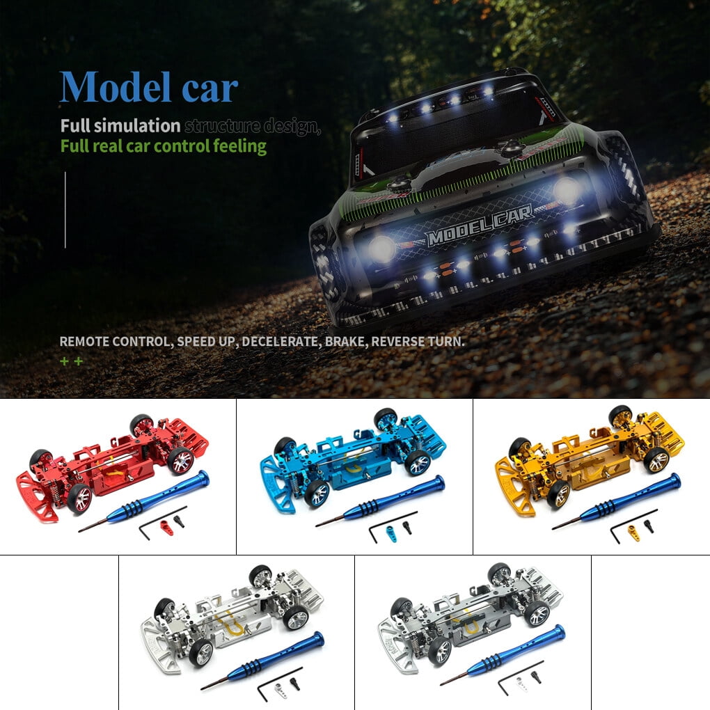 1/28 RC Car Metal Upgrade Modified Frame Vehicle Assembly Set