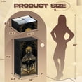 thumbnail image 3 of Gothic Dresser for Bedroom with 4 Storage Drawers Mystical Moth Open Magic Book Candles Black Gold Occult Dressers Chest of Drawers Steel Framed Fabric Closet Organizers for Dorm Entryway, 3 of 8