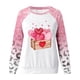 thumbnail image 2 of Gibobby Sudadera con forro polar Mujer Sudadera informal de manga larga con cuello redondo y estampado de amor del día de San Valentín para mujer (estilo 4)(Café, XXL), 2 of 4