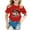 M456 Red, variant on Tfken Girls Tshirts For Summer Print Short Sleeve Crew Neck Tops Fashion Casual Toddler Soft Tops Black Size 3-4 Years